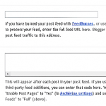 Blogger Options for RSS Footer and FeedBurner FeedSmith