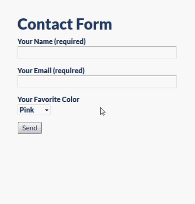 Conditionally Display Fields In Contact Form 7 With Simple JavaScript