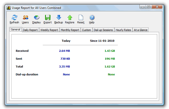 NetWorx - Free Bandwidth Monitor 