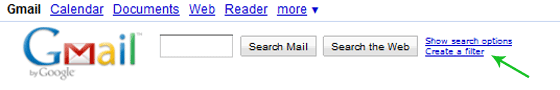 Create a Filter Link near the Search Box