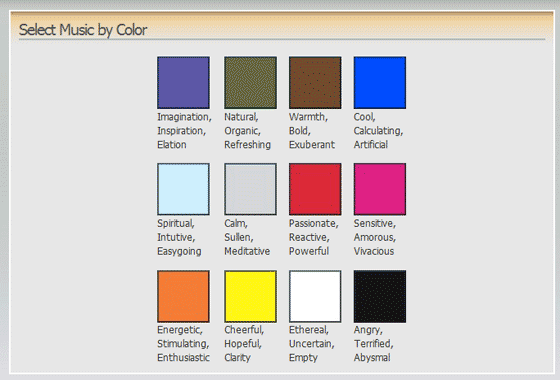 Pick Music by Color