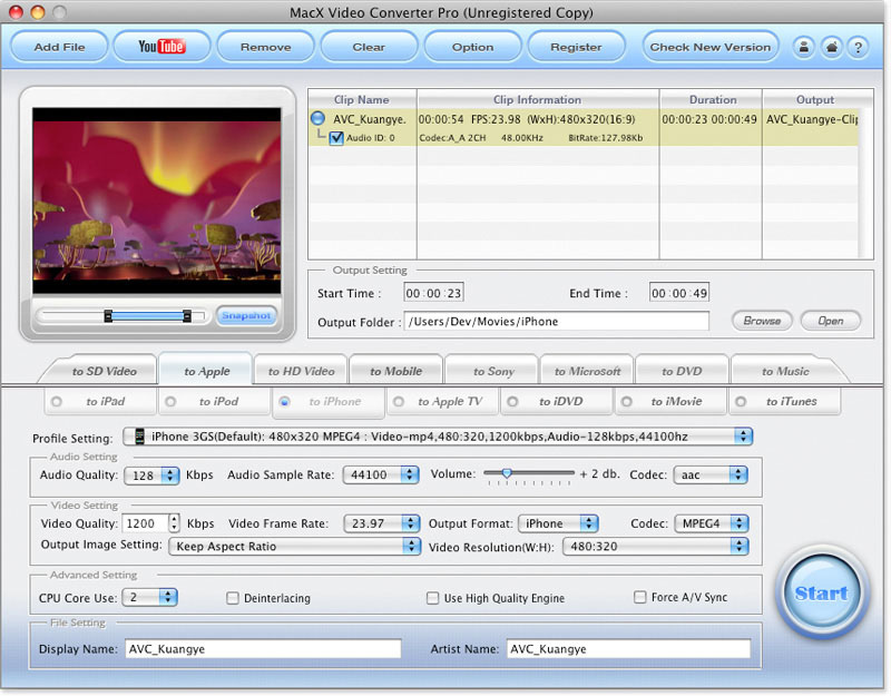 licence code for macx video converter pro