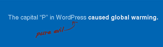 WordPress Capital P Dangit